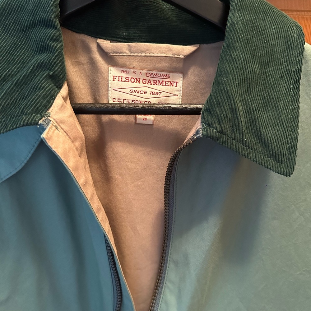 Filson Green Jacket with Dark Green Corduroy Collar - Picture 2 of 2